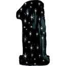 Ballon géant chiffre 1 noir 96 cm