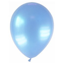 12 Ballons métallisés bleus clairs 28 cm