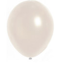 100 Ballons métalliques blancs 29 cm