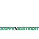 Bannière happy birthday football