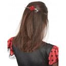 Barrette pour cheveux rose rouge femme