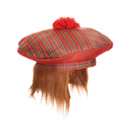 Beret Ecossais avec pompon Adulte