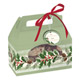 Boîtes à bonbons vertes houx de Noël
