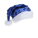 Bonnet pailletté bleu adulte Noël