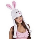 Bonnet peluche lapin adulte