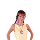 Boucles d\'oreilles et pendentif Hippie rose