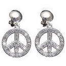 Boucles d\'oreilles peace and love adulte