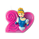 Bougie chiffre 2 Disney Princesses Journey™