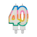 Bougie d\'anniversaire chiffre 40