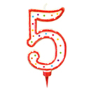 Bougie géante chiffre 5