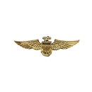 Broche pilote aviateur dorée