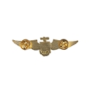 Broche pilote aviateur dorée