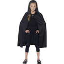 Cape à capuche noire enfant Halloween