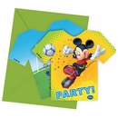 6 Cartes d\'invitation avec enveloppes Mickey foot™