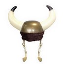 Casque gaulois avec tresses blondes adulte
