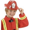 Casque pompier rouge enfant