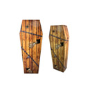 Cercueil en carton faux bois 150 cm Halloween