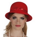 Chapeau charleston années 20 rouge femme