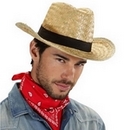 Chapeau cowboy en paille adulte