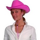 Chapeau cowboy rose adulte