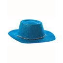 Chapeau cowgirl bleu à paillettes adulte