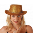 Chapeau cowgirl or à paillettes
