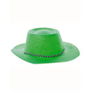Chapeau cowgirl vert à paillettes adulte