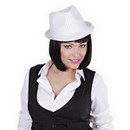 Chapeau gangster blanc adulte
