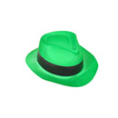 Chapeau gangster vert fluo adulte