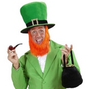 Chapeau haut de forme avec barbe adulte Saint Patrick