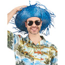 Chapeau Hawaï bleu adulte