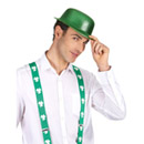 Chapeau melon vert à paillettes adulte Saint Patrick