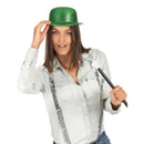 Chapeau melon vert à paillettes adulte Saint Patrick