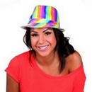Chapeau multicolore paillettes adulte