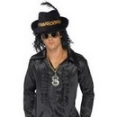 Chapeau noir motif léopard