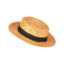 Chapeau paille canotier orange