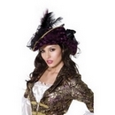 Chapeau violet pirate femme