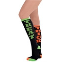 Chaussettes Trick or Treat vertes et oranges Halloween