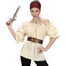 Chemise beige pirate femme