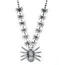 Collier araignées argentées adulte Halloween