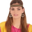 Collier et boucles d\'oreilles hippie adulte