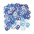 Confettis bleu/gris Age 60 ans