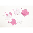 Confettis de table en forme de landau bébé rose