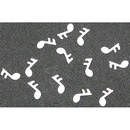 Confettis de table forme note de musique blancs