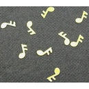Confettis de table forme note de musique dorés
