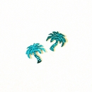 Confettis de table forme palmier turquoise