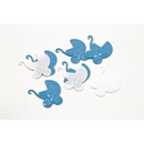 Confettis de table en forme de landau bébé ciel