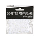 Confettis Joyeux Anniversaire blanc