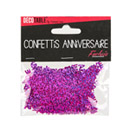 Confettis Joyeux anniversaire fuchsia