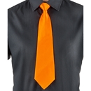 Cravate orange fluo adulte